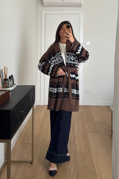 ECO Cardigan fantasia etnica