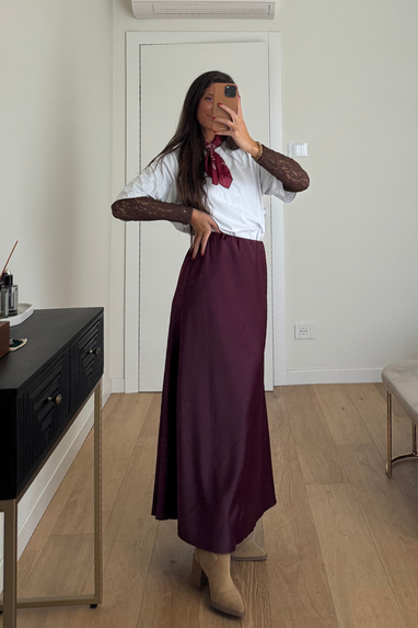 Gonna lunga satinata