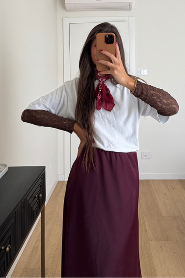 Gonna lunga satinata