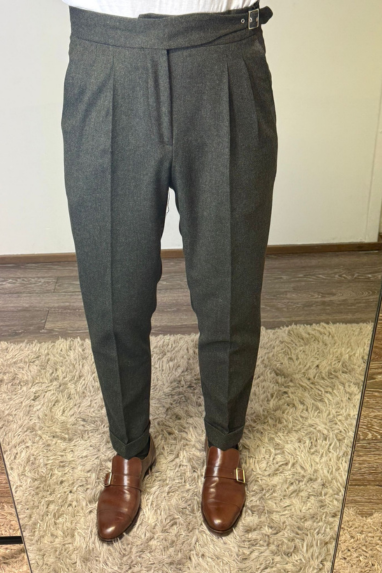 MAN Pantalone spigato in misto lana