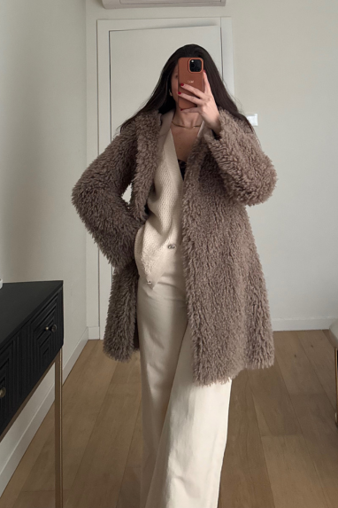 ECO eco pelliccia con cappuccio