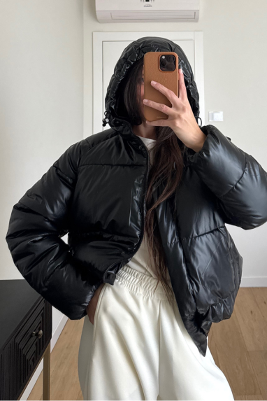 Piumino con cappuccio