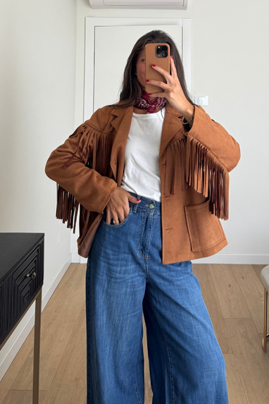 ECO Jeans palazzo con elastico in vita