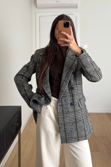 ECO Giacca macrocheck