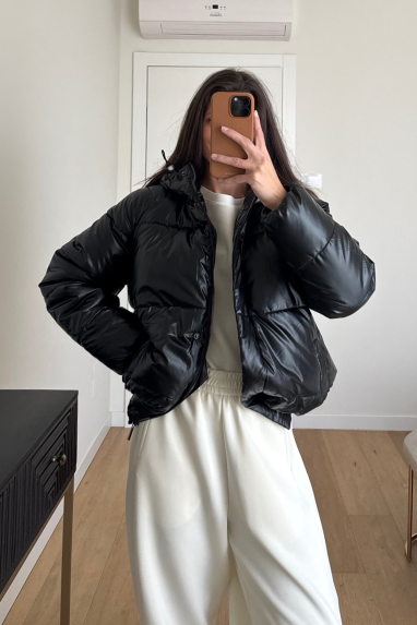 Piumino con cappuccio