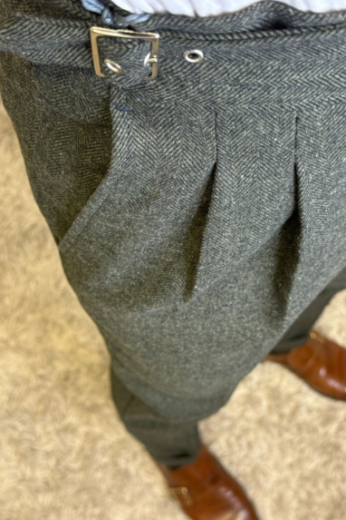 MAN Pantalone spigato in misto lana