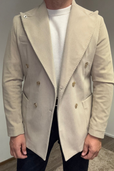 MAN Giacca doppiopetto a costine