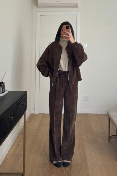 TWENTY Coordinato tuta in ciniglia