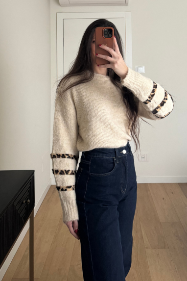 TWENTY Maglia con dettaglio animalier