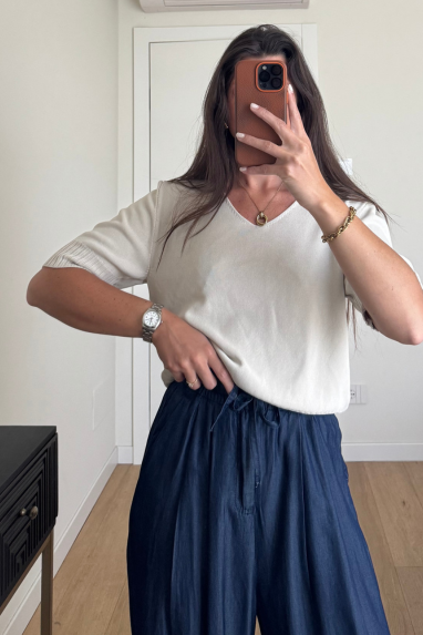 Maglia in filo misto viscosa