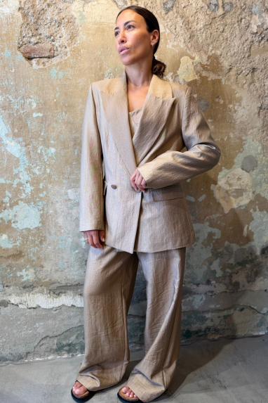 ECO Blazer Doppiopetto Sabbia