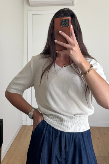 Maglia in filo misto viscosa