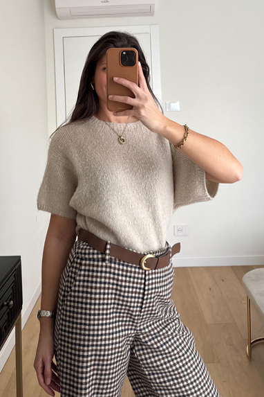 Maglia manica corta misto alpaca