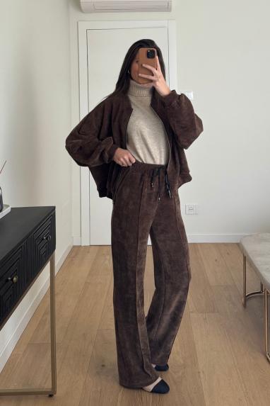 TWENTY Coordinato tuta in ciniglia