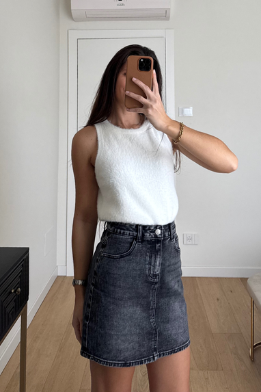 TWENTY Maglia peluche smanicata