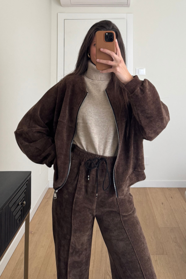 TWENTY Coordinato tuta in ciniglia