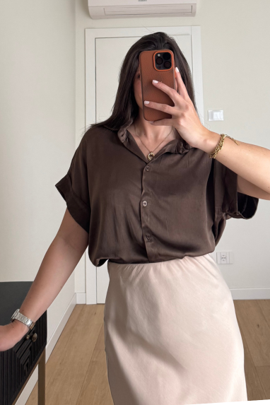 Camicia satinata 100% viscosa