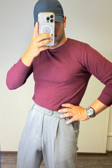 MAN Maglia girocollo misto lana