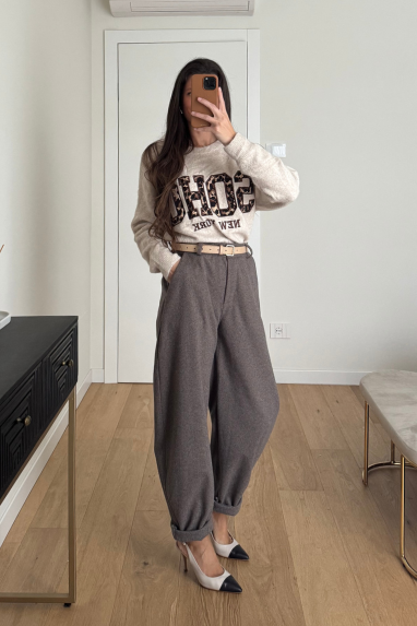 TWENTY Pantalone balloon spigato