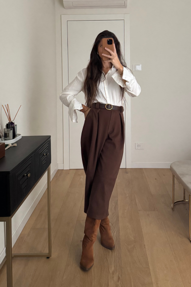 TWENTY Pantalone balloon suede