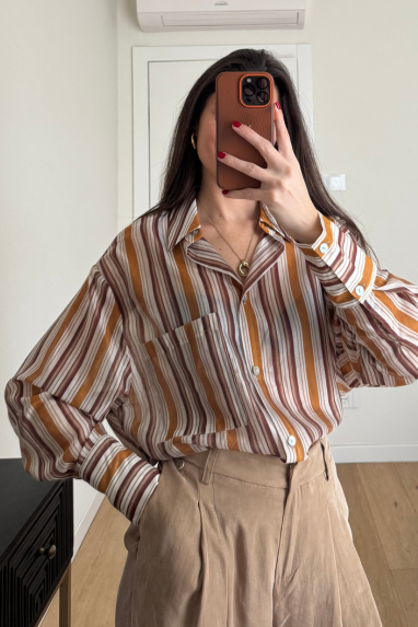 ECO Camicia a righe in lyocell